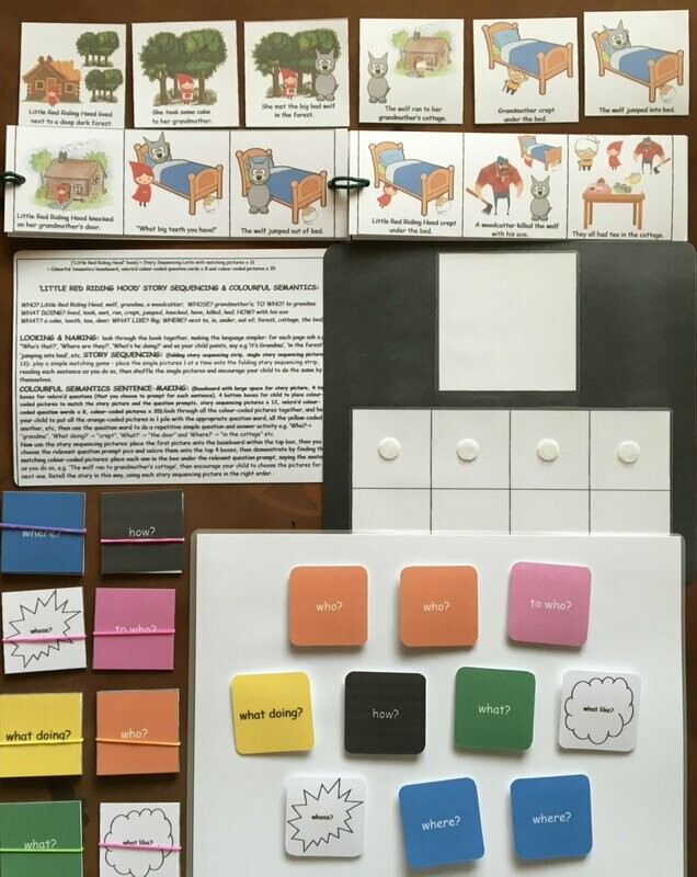 Little Red Riding Hood Story Sequencing and Colourful Semantics Pack with Hardback Book
