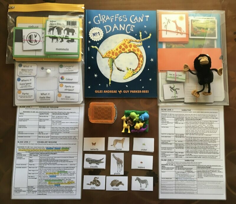 Blank Levels 1-4 Therapy Pack Giraffes Can’t Dance WITHOUT THE BOOK
