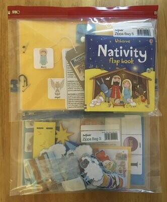 Bumper Nativity Pack: Flap Book with I Can See Commenting and Playset with Story Sequencing and I Want Requesting