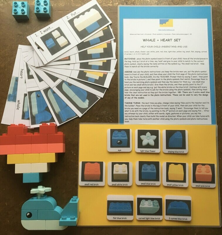 Whale and Heart Building Set
