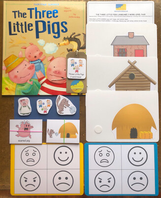 The Three Little Pigs 2 Word Level Pack With Paperback Book