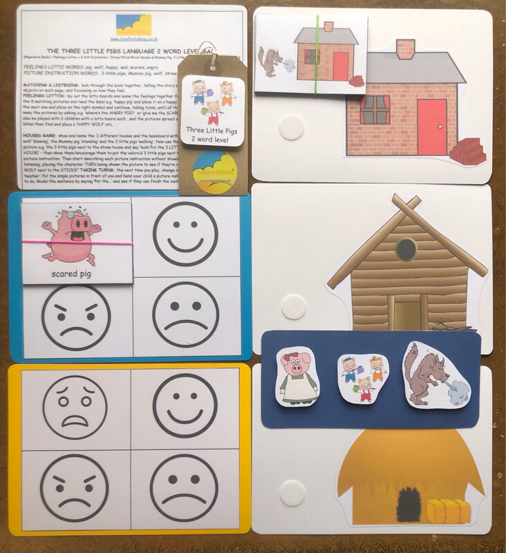 The Three Little Pigs 2 Word Level Picture Pack (No Book)