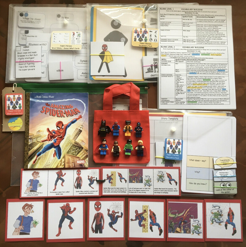Blank Levels 1-4 Therapy Pack Superhero:  Spiderman