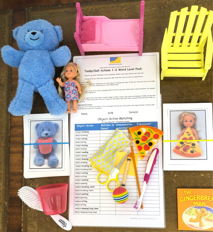 Action Words 1-2 Word Level Objects and Photos Pack