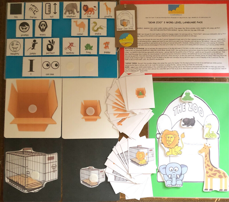 Dear Zoo 3 Word Level Picture Pack (no book)