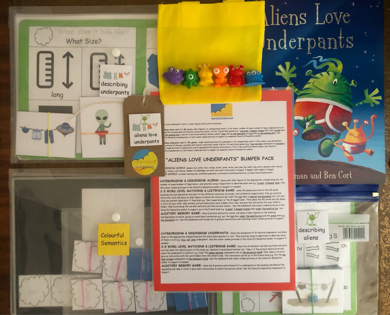 Aliens Love Underpants Bumper Pack: 3-6 Word Level Describing and Instructing with Colourful Semantics