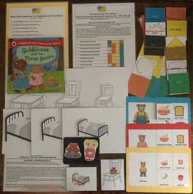 Goldilocks And The Three Bears 4 Word Level Pack With Colourful Semantics And Blanks Levels Questions