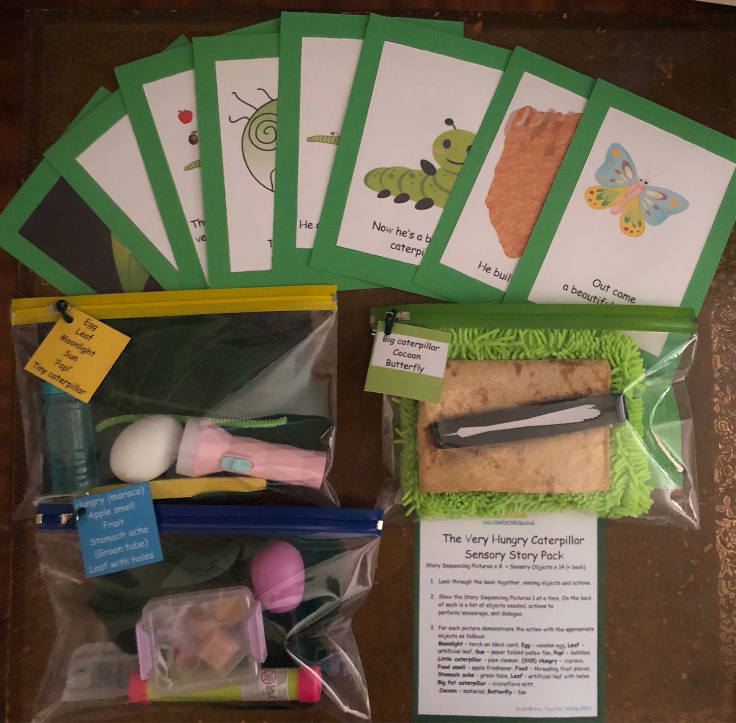 The Very Hungry Caterpillar Sensory Story Pack (no book)