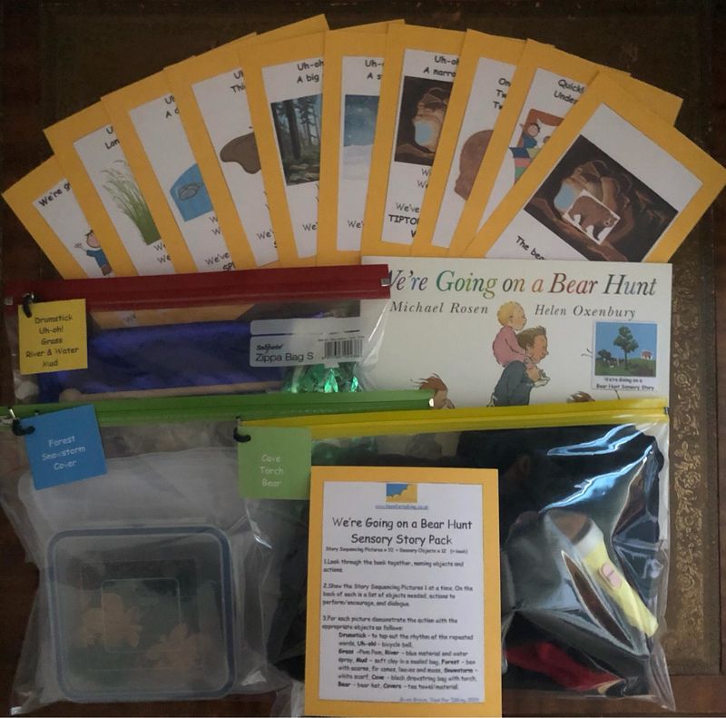 We’re Going On A Bear Hunt Sensory Story Pack with Paperback Book
