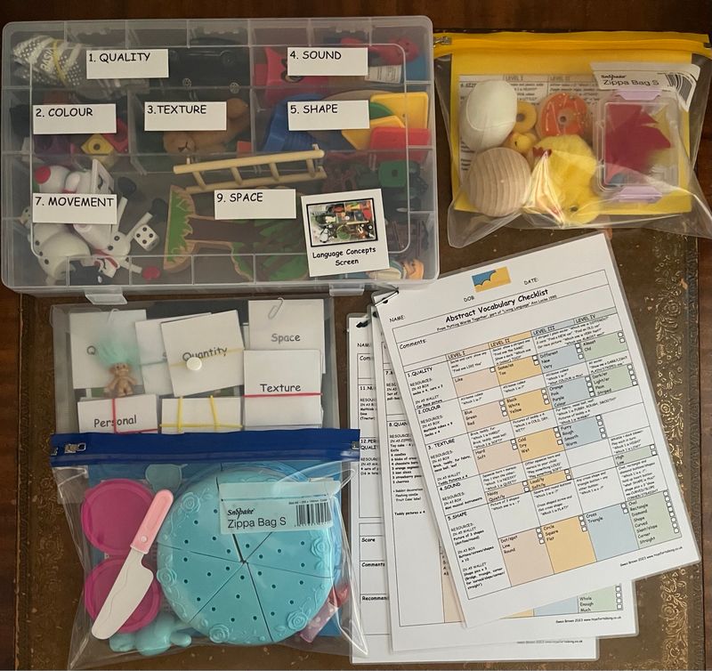 Language Concepts Screen with Objects and Pictures Language Concepts Screen with Objects and Pictures