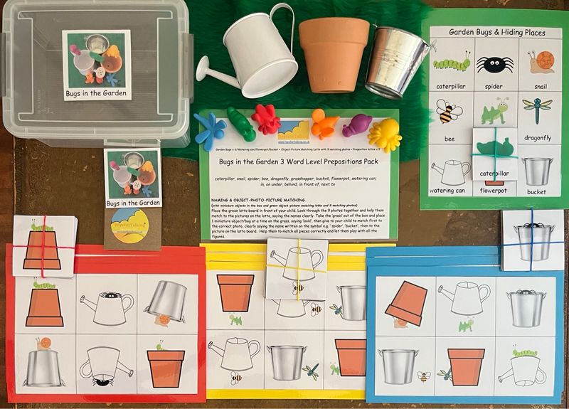Bugs in the Garden 3WL Prepositions Pack