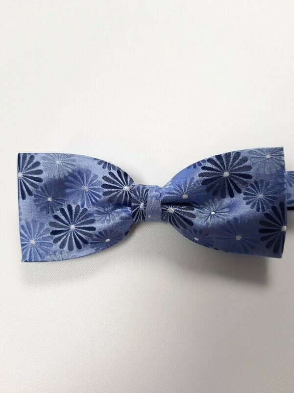 Schleife hellblau mit Blumen