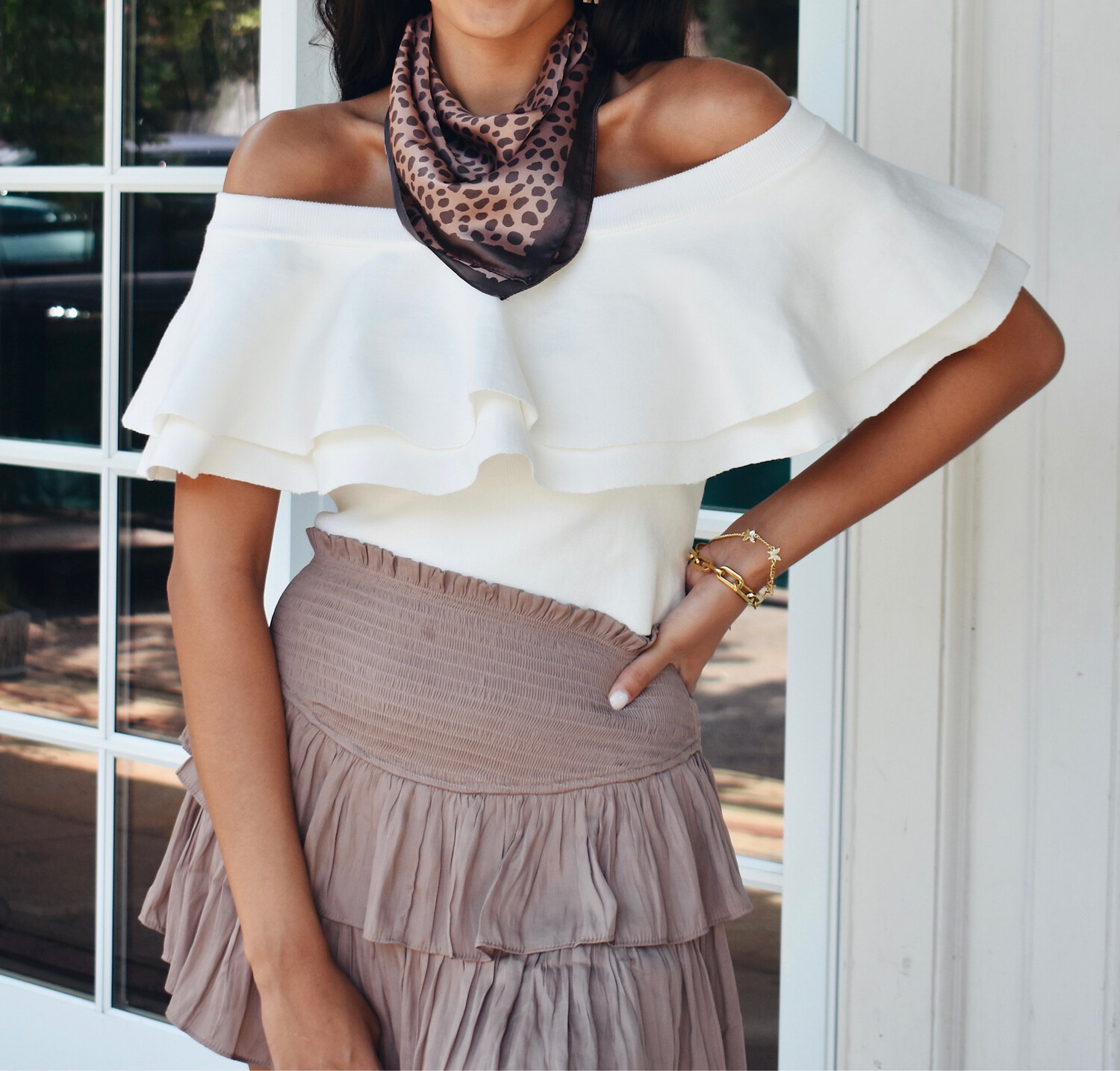 Ivory Ruffle Sweater