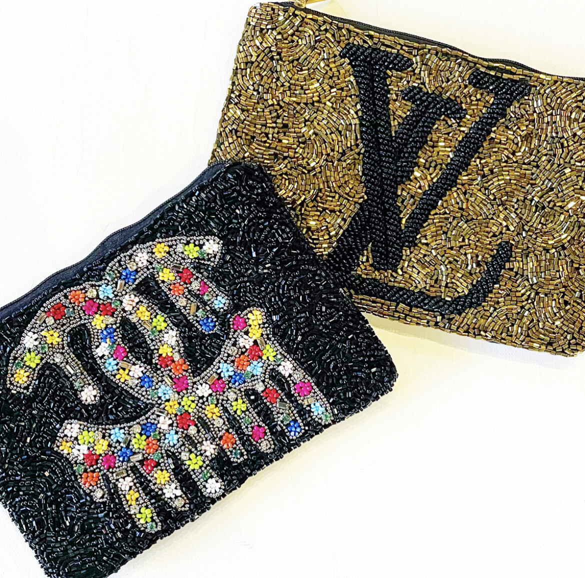 LV Beaded Pouch