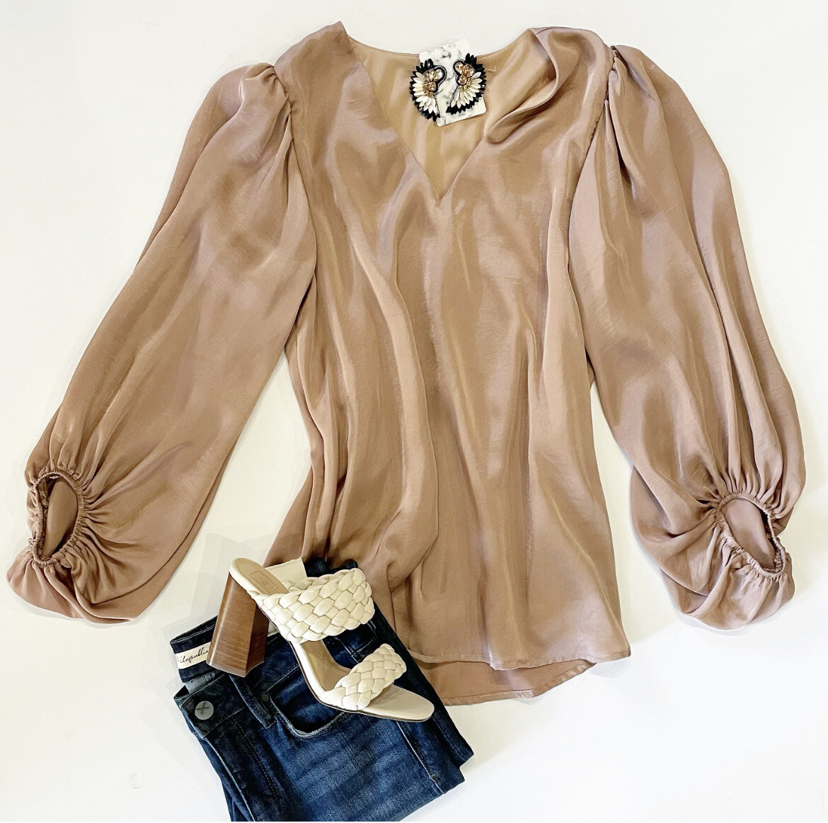 Silky Toffee Blouse