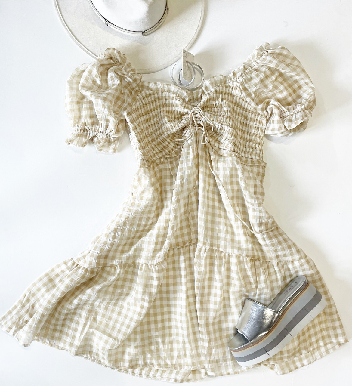 Spring Check Babydoll Dress