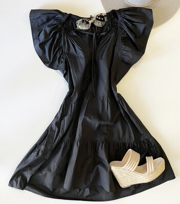 Black Flutter Dress