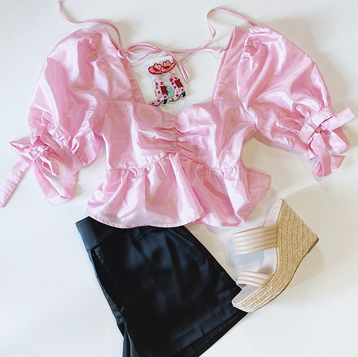 “Here To Party” Babydoll Top