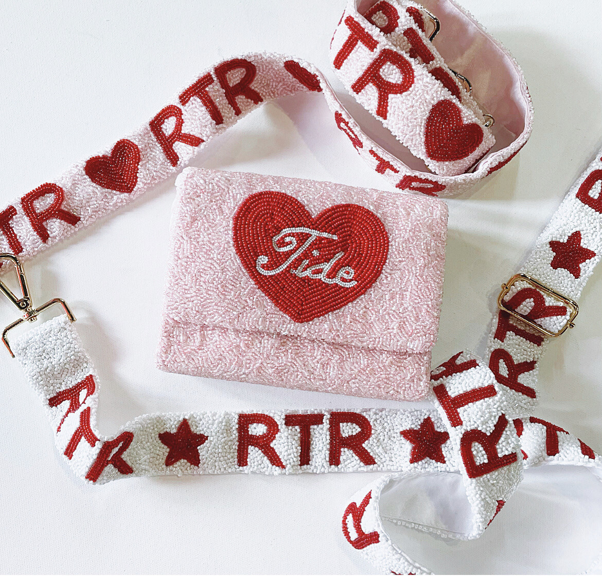 RTR Gameday Bag Strap (pink heart)