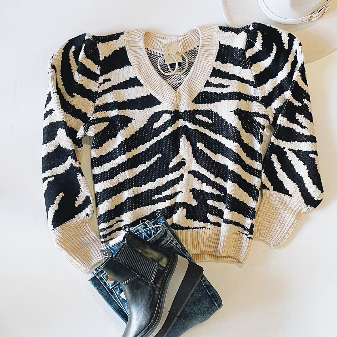 Into The Wild Zebra Sweater