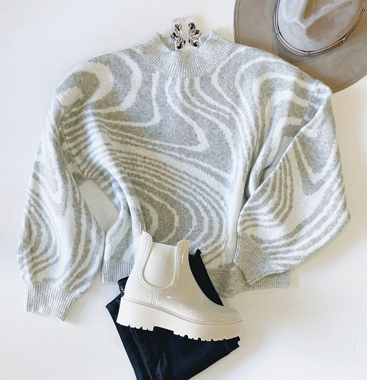 Twisted Gray Sweater