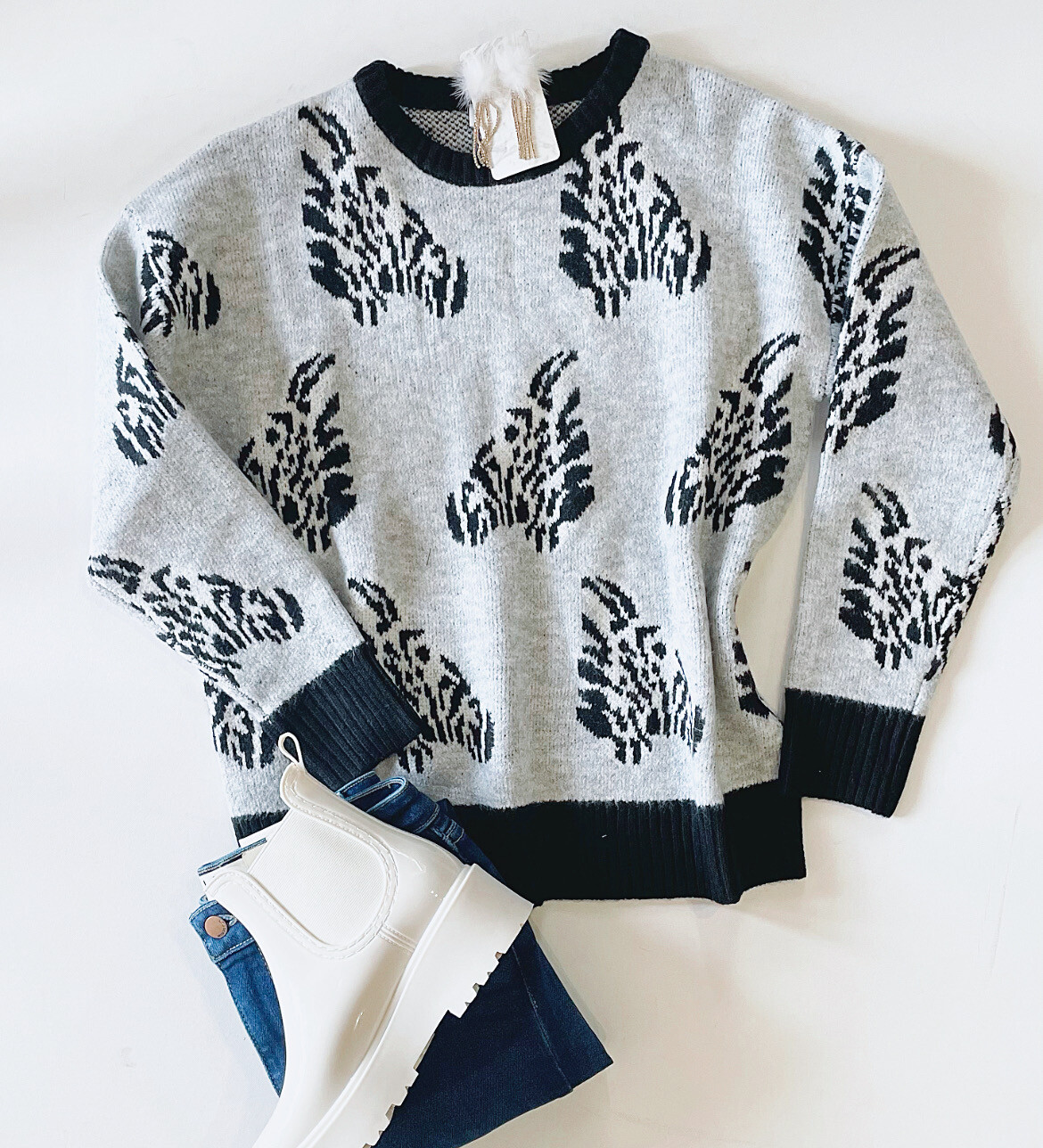 Gray Safari Sweater