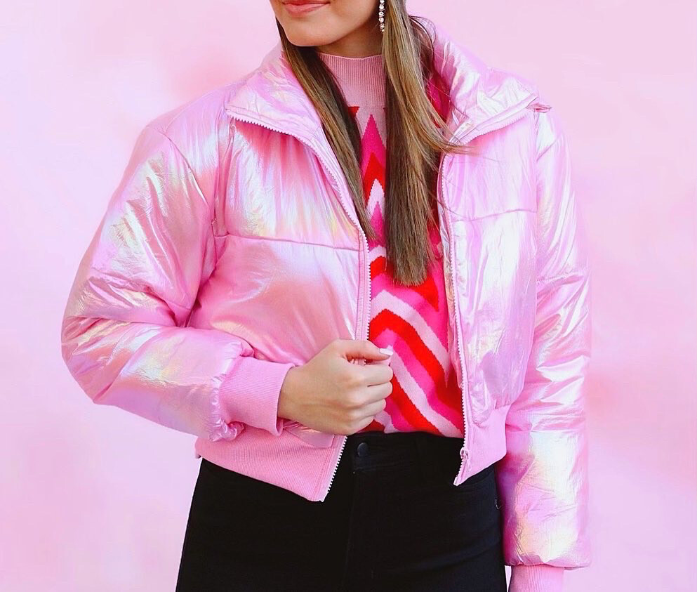 Black Friday Puffer Jacket (Pink Ice)