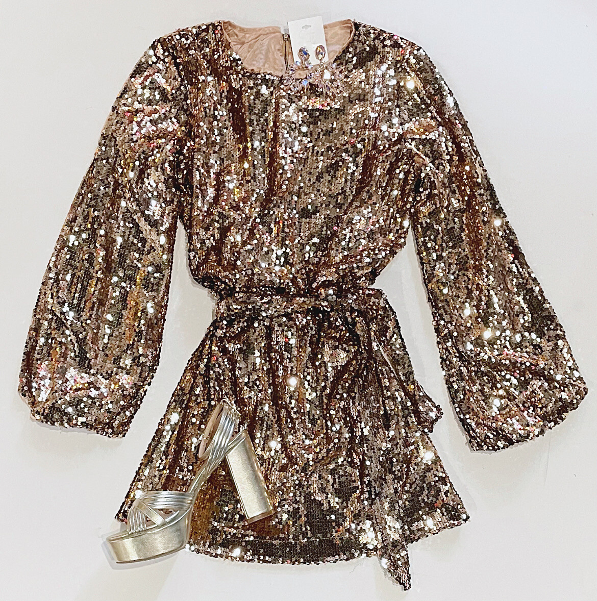 Pass The Bubbly Sequin Dress