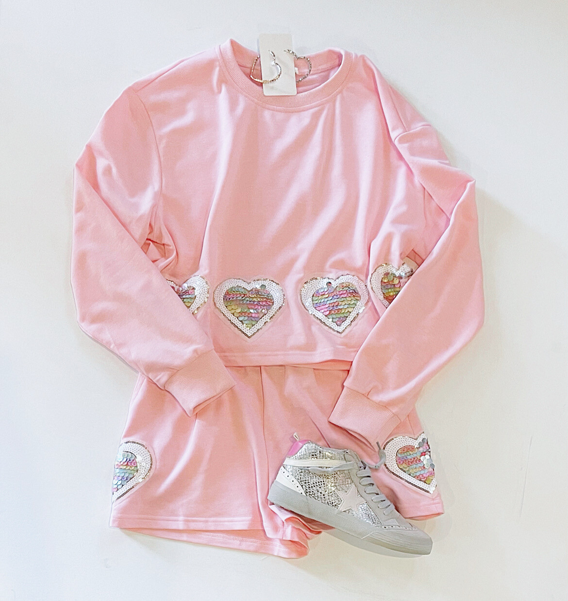 Candy Hearts Sequin Set