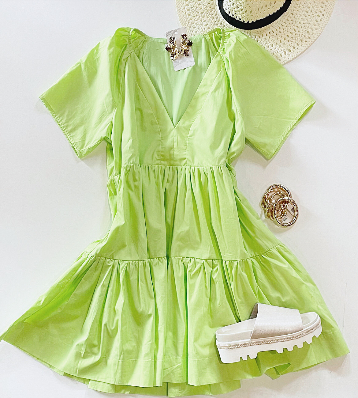 Key Lime Tier Dress
