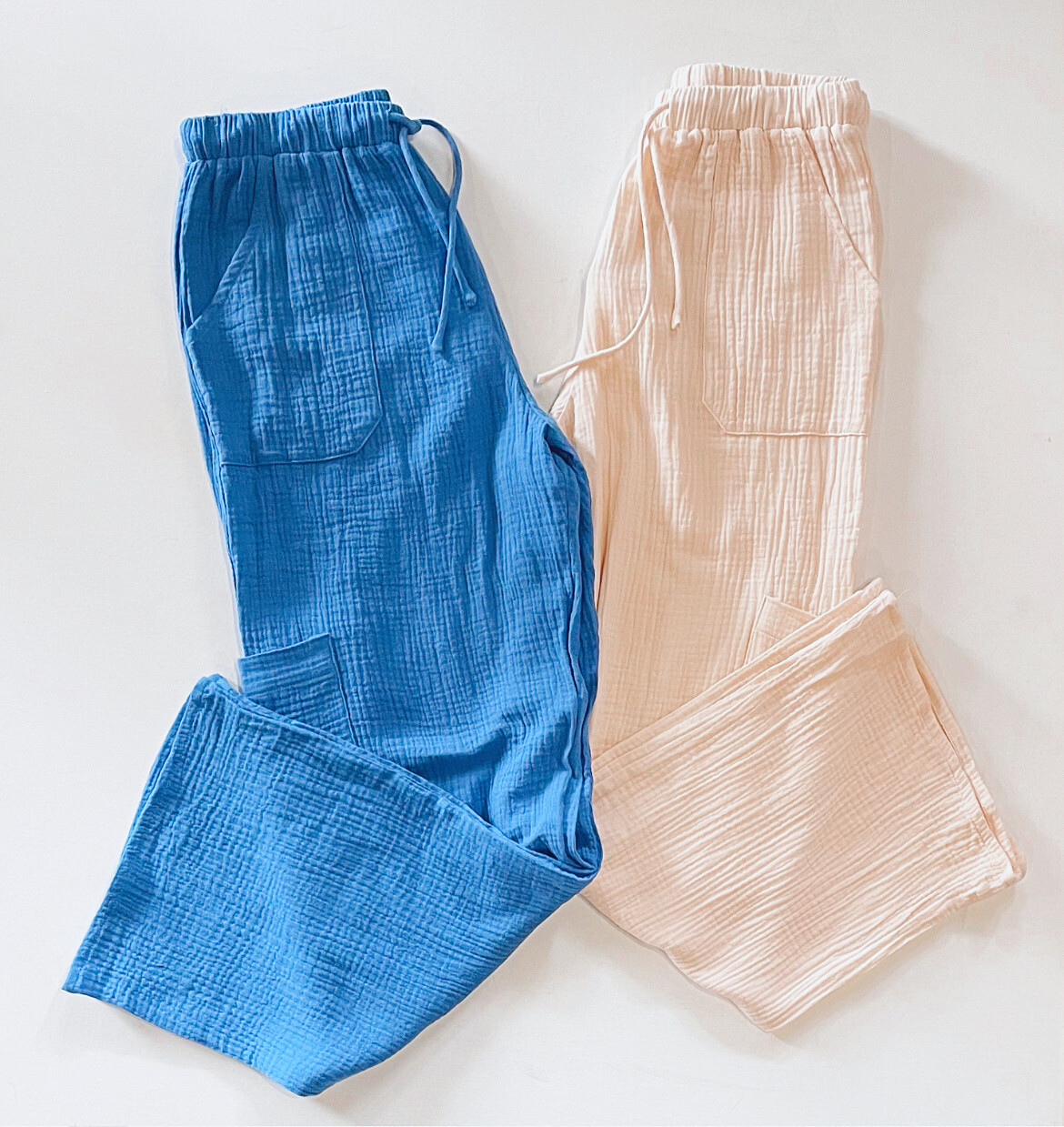 Beach Babe Gauze Pant (Ocean Blue)