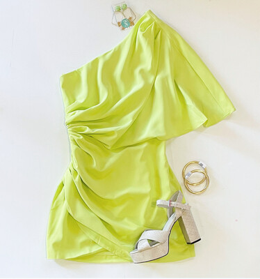 Spring Green Drape Dress