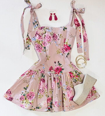 Coming Up Roses Tie Dress