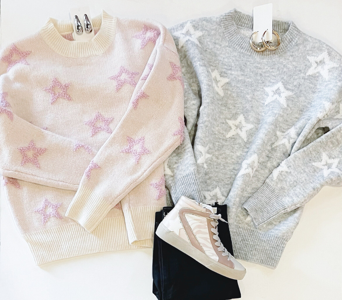 Starry Sky Sweater (Gray/White)