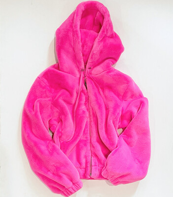 Fuzzy Wuzzy Jacket (Barbie Pink)