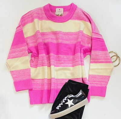 Candy Stripe Oversize Sweater