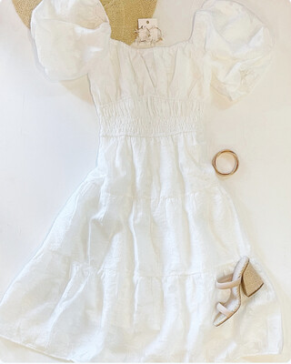 White Gardenia Midi Dress