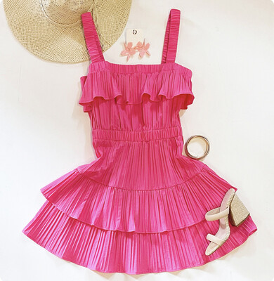 Pink Petals Cutout Dress