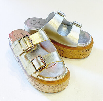 Lucinda Platform Sandal (Gold)