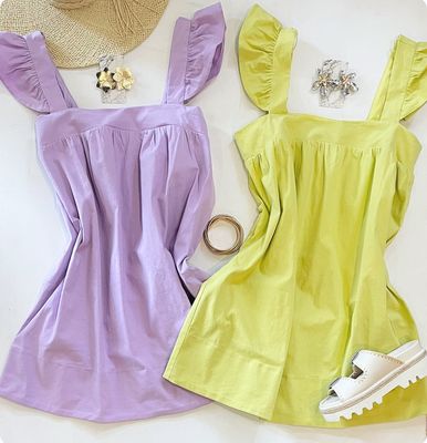 Canvas Babydoll Dress (Citron)