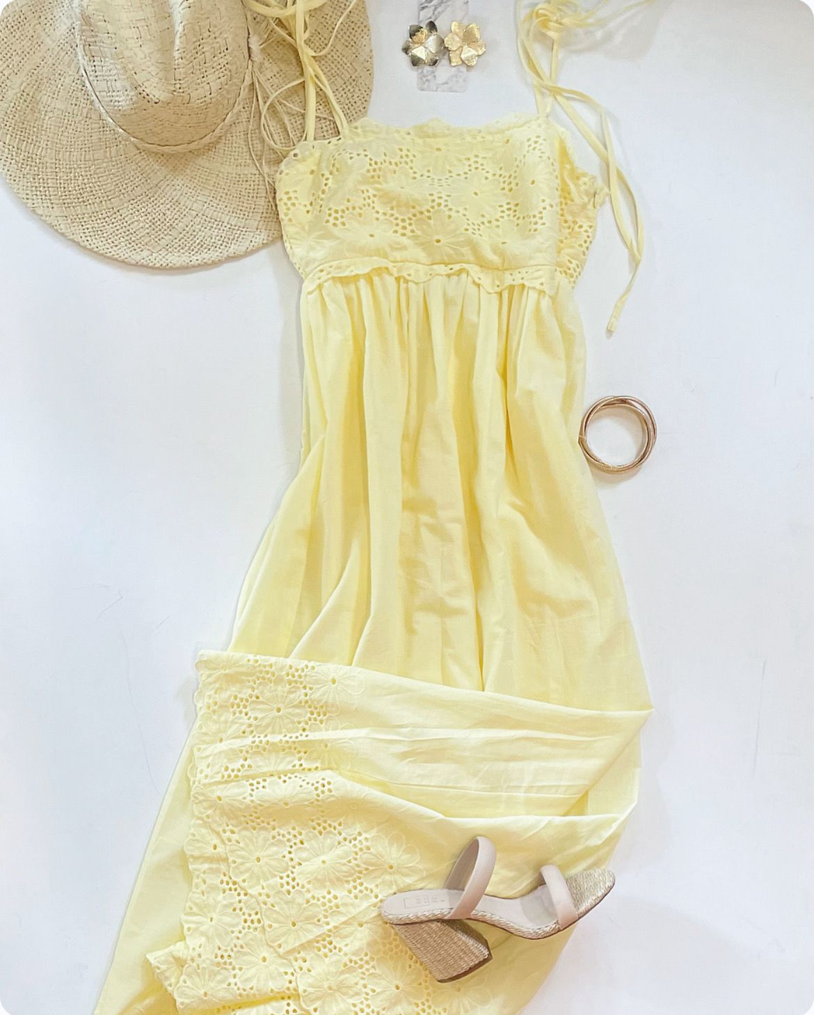 Lemon Lace Ankle Dress