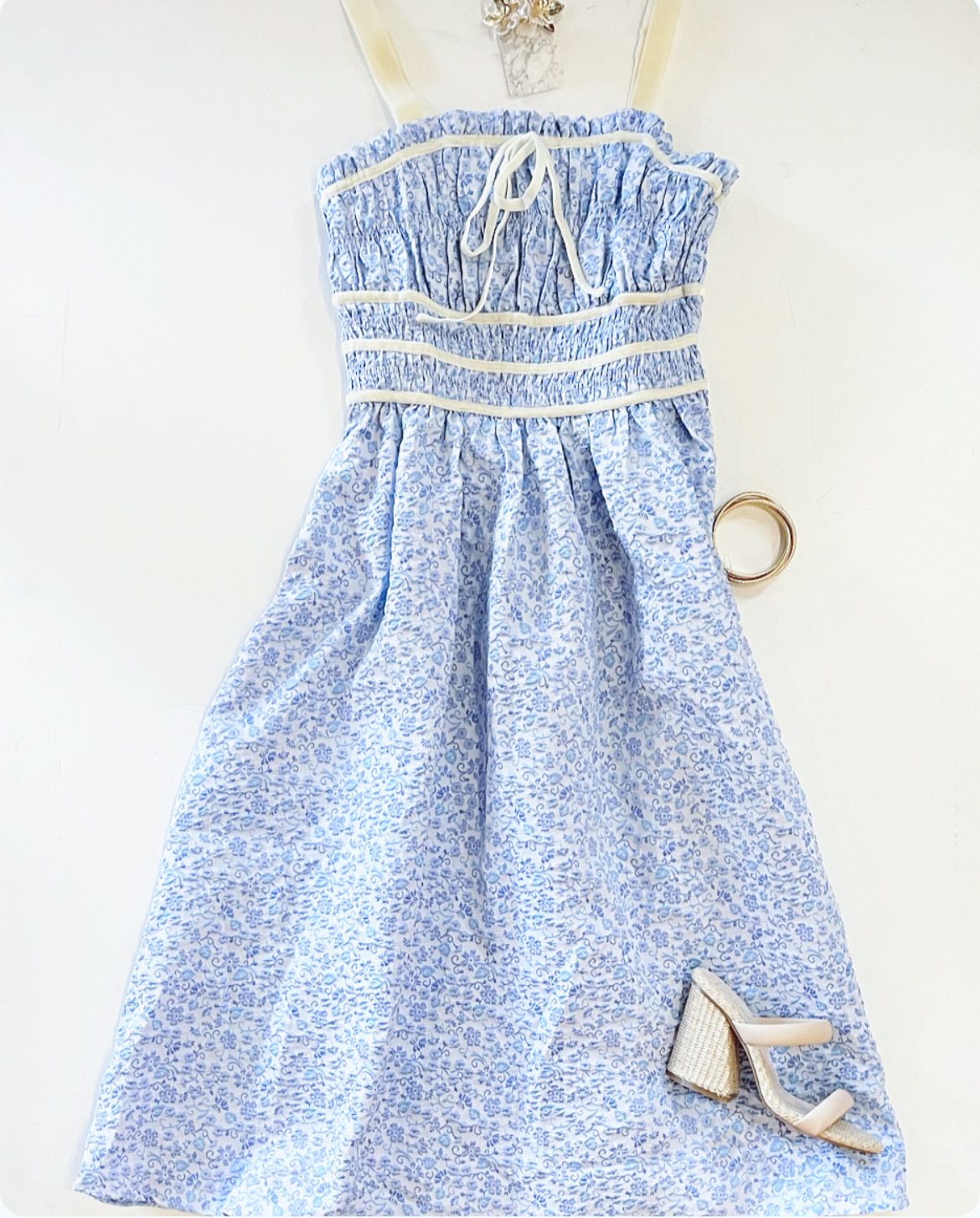 Velveteen Ribbons Midi Dress
