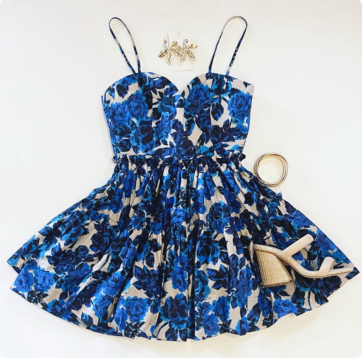 Royal Rose Flounce Dress