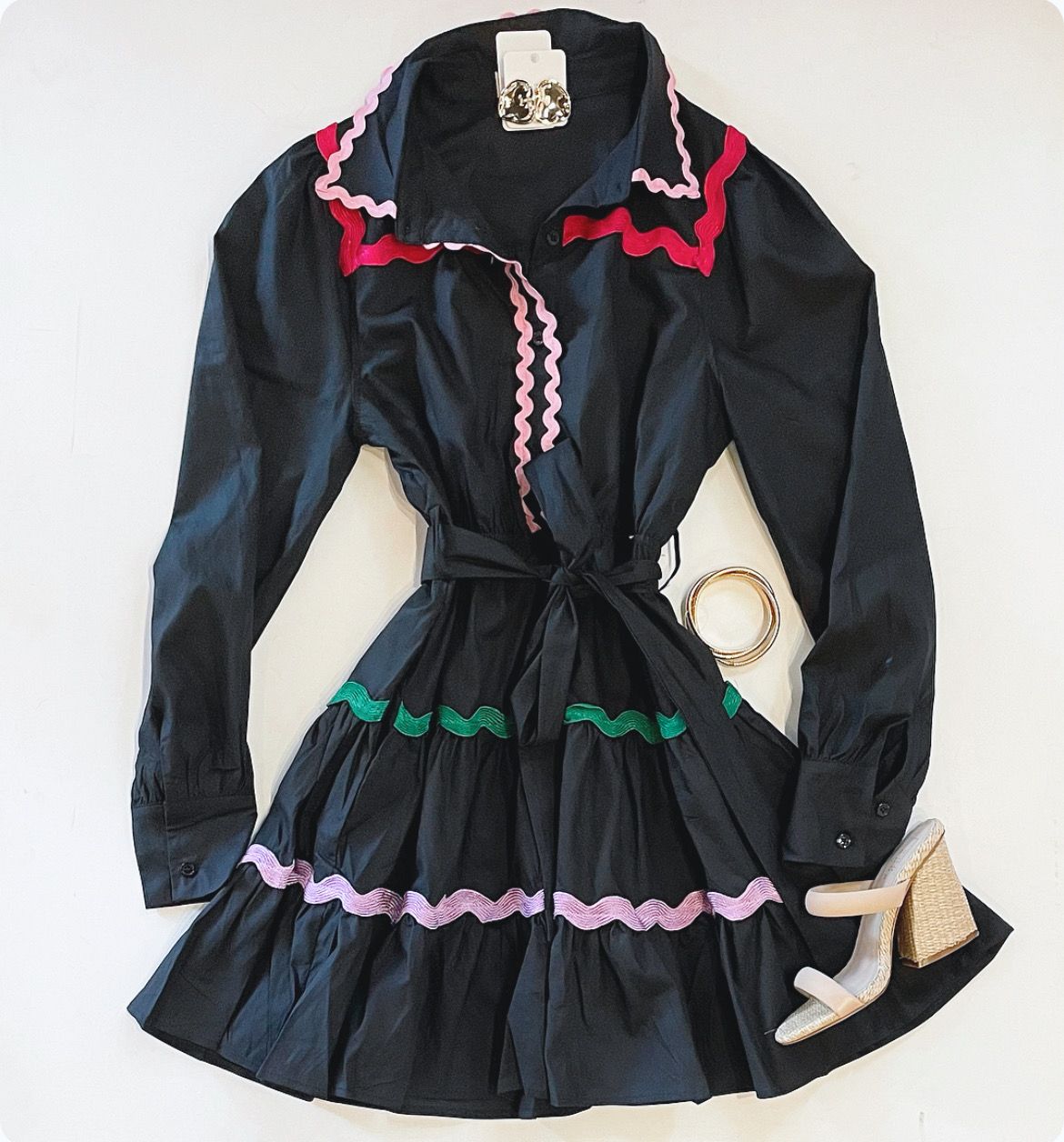 Squiggles RikRak Dress
