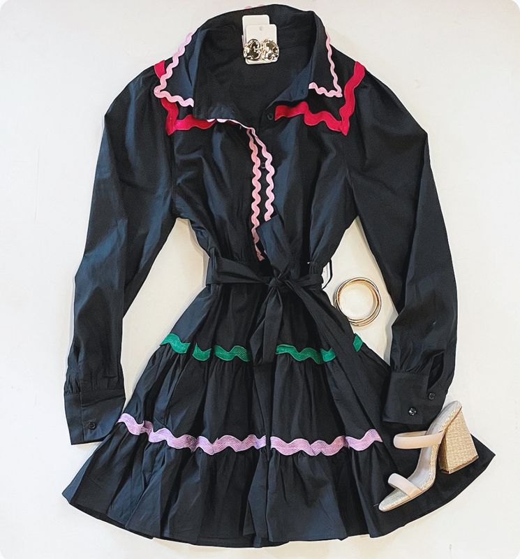 Squiggles RikRak Dress