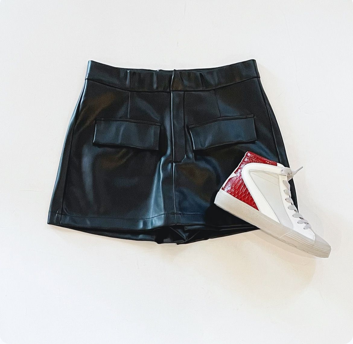 Faux Leather Gameday Skort