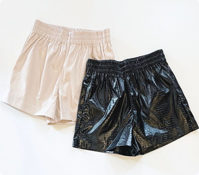 Eggshell Croc Short