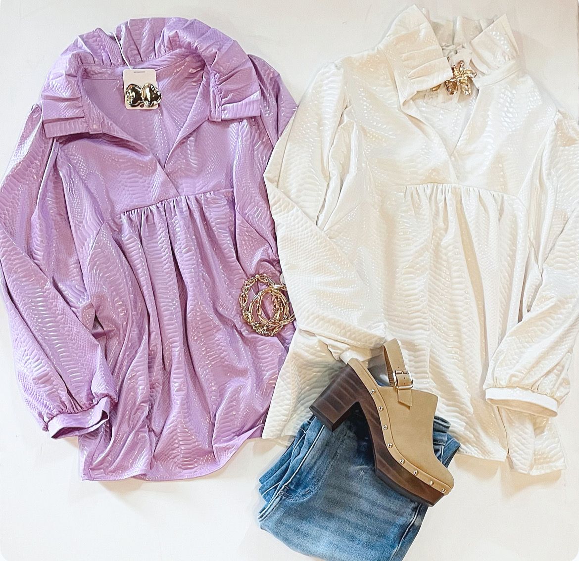 Make A Statement Python Blouse (Purple)