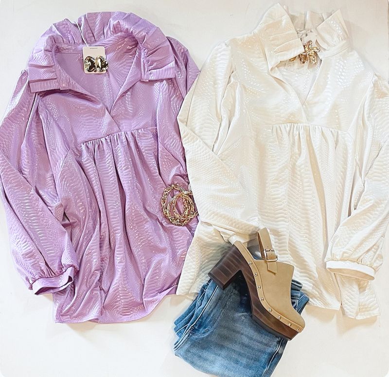 Make A Statement Python Blouse (Purple)