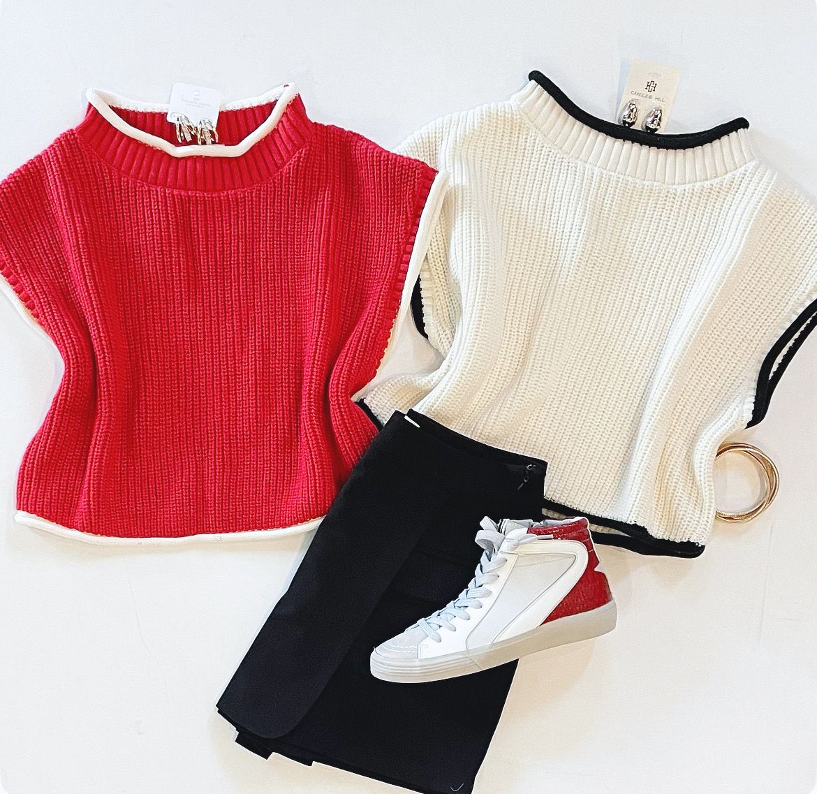 Collegiate Crop Knit (Cream)